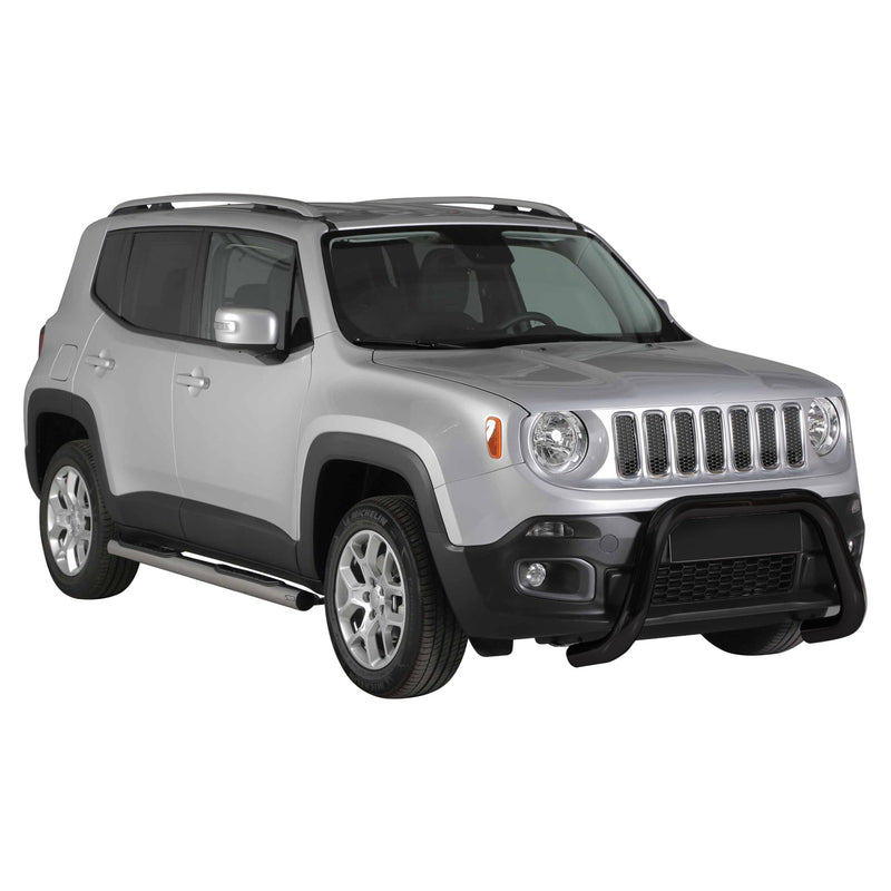 Pare-buffle Avant pour Jeep Renegade 2014-2017 76 mm en Acier Noir