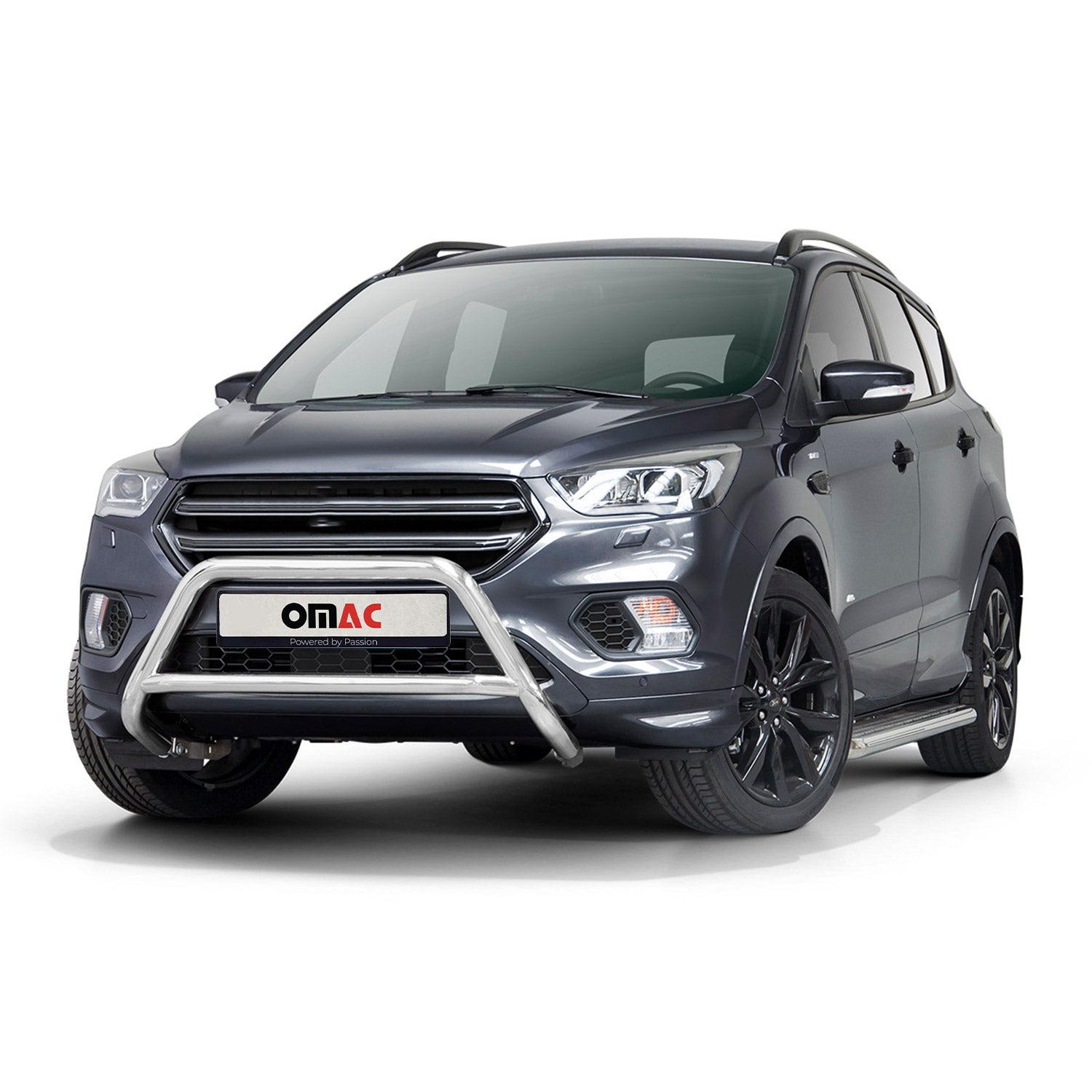 Pare-Buffle Avant Pour Ford Kuga II 2017-2019 Facelift Acier Inoxydable Argent