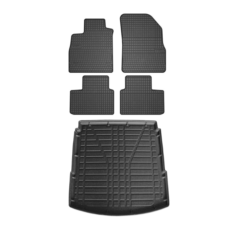 Kit Tapis de sol et coffre pour Renault Talisman 2015-2024 TPE Noir