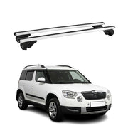 Barres de toit Transversales pour Skoda Yeti 2009-2017 Aluminium Argent