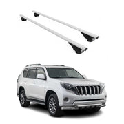 Barres de toit Transversales pour Toyota Land Cruiser Prado 2008-2023 Fer Argent