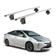 Barres de toit transversales Alu pour Toyota Prius IV XW50 2015-2022 TÜV Gris 2x