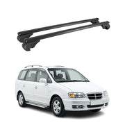 Barres de toit Transversales pour Hyundai Trajet 1999-2008 TÜV Aluminium Noir 2x