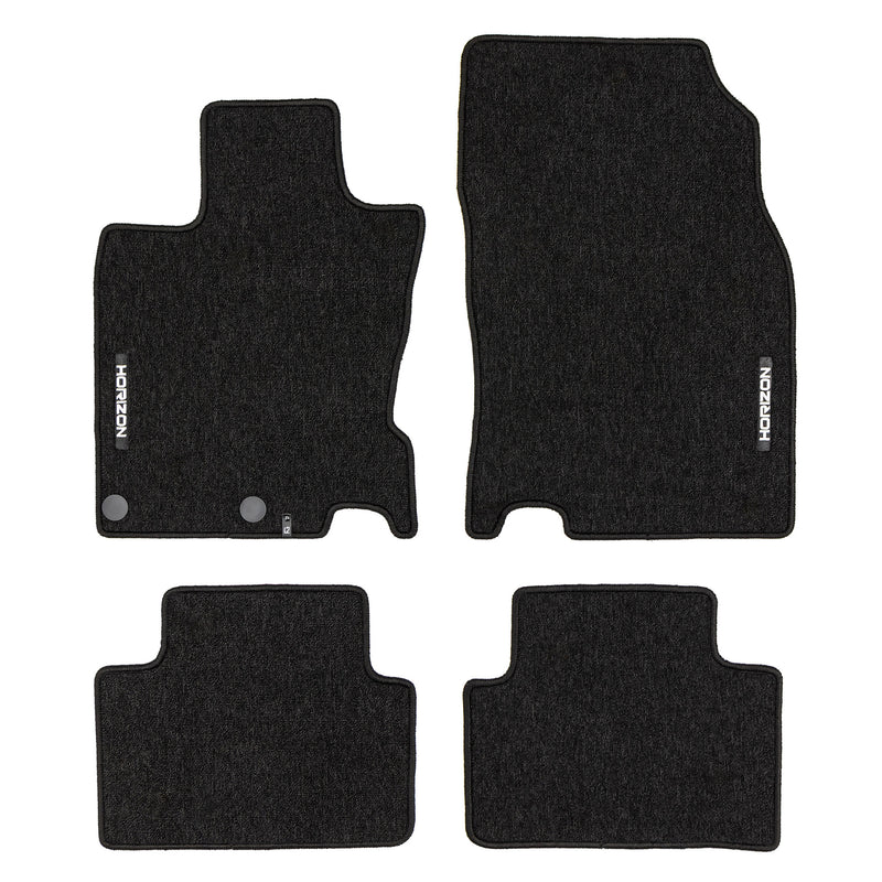 Tapis de Sol de Voiture pour Nissan Qashqai II 2013-2021 Velours Noir 4Pcs