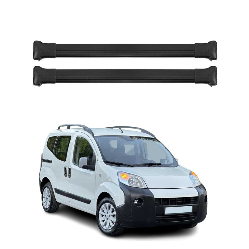 Barres de toit transversales pour Citroen Nemo 2008-2016 Aluminium Noir