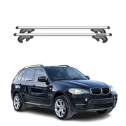 Barres de toit transversales pour BMW X5 E70 2006-2010 90kg Alu Gris 2x