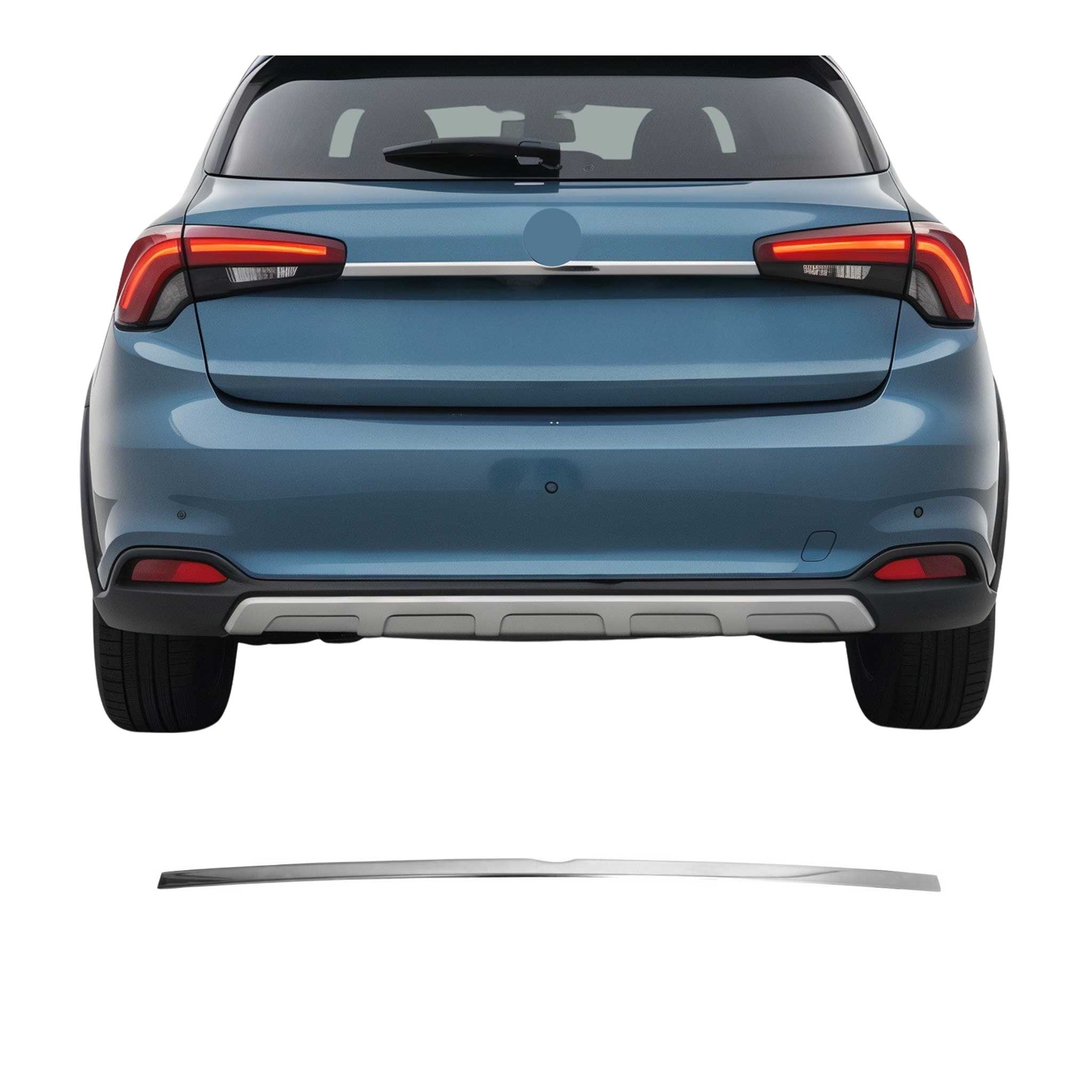 Poignée de Coffre Arrière pour Fiat Tipo 2016-2025 Break 5Portes acier inox