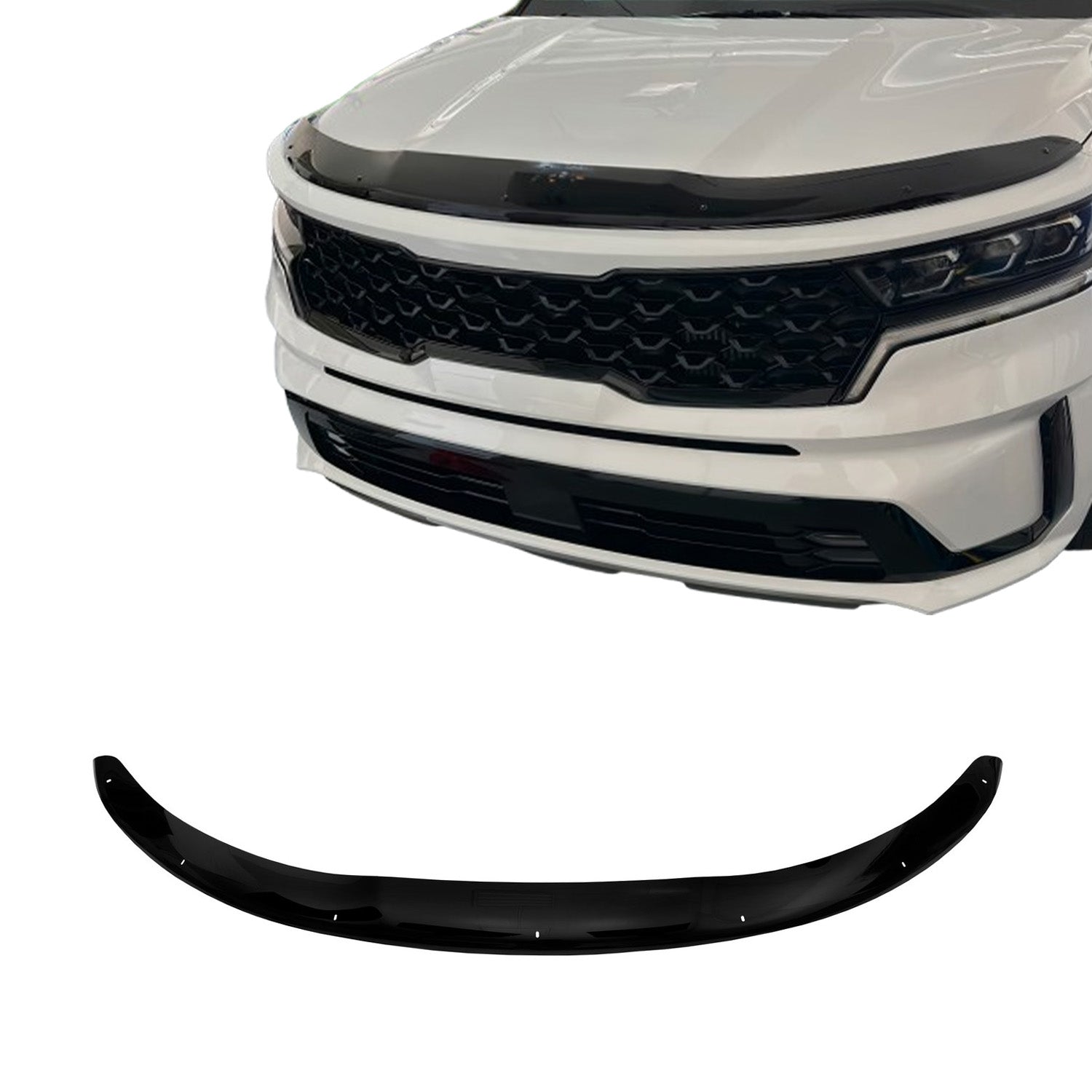 Deflecteurs d'air capot de voiture pour Kia Sorento 2020-2025 Acrylique Noir