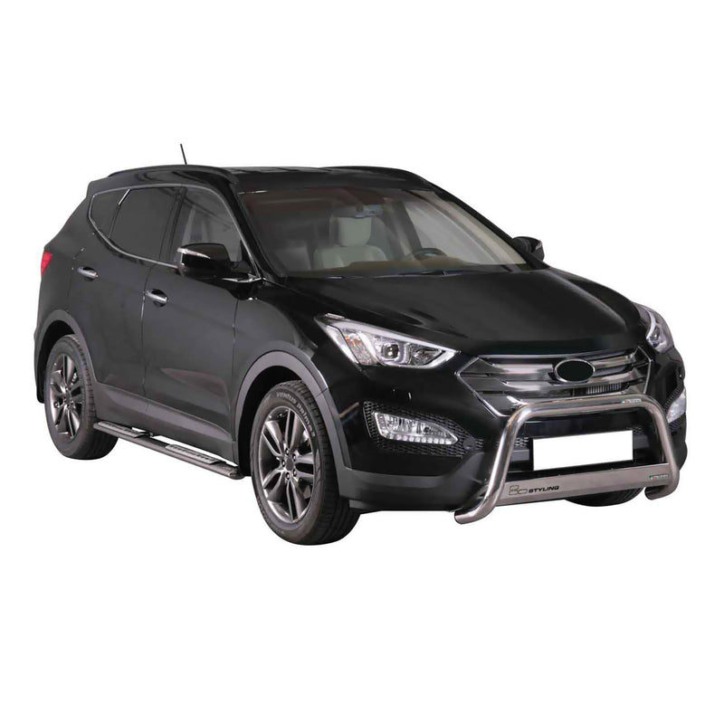 Pare-buffle Avant pour Hyundai Santa Fe 2012-2015 63 mm en Acier Gris