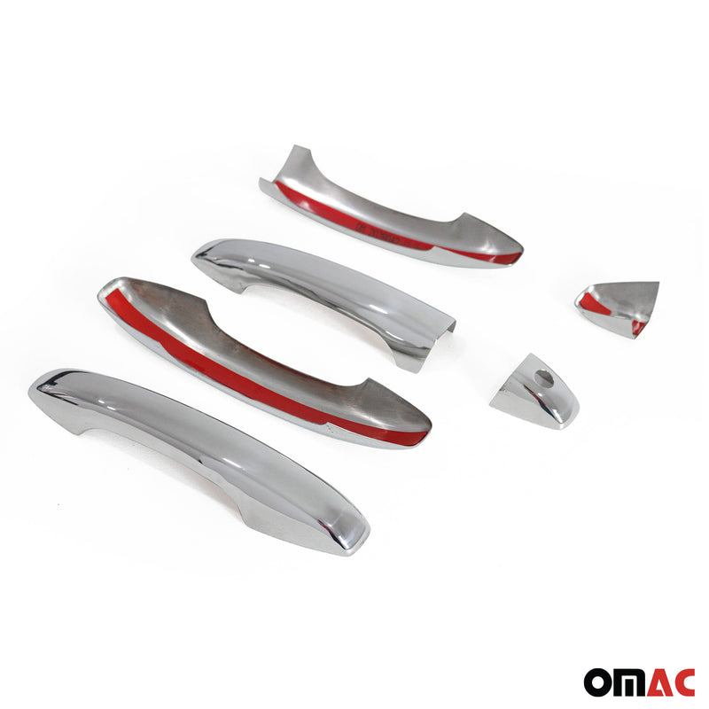 Couverture de Poignée de Porte pour Dacia Sandero 2021-2025 Acier Inoxy 5Pcs