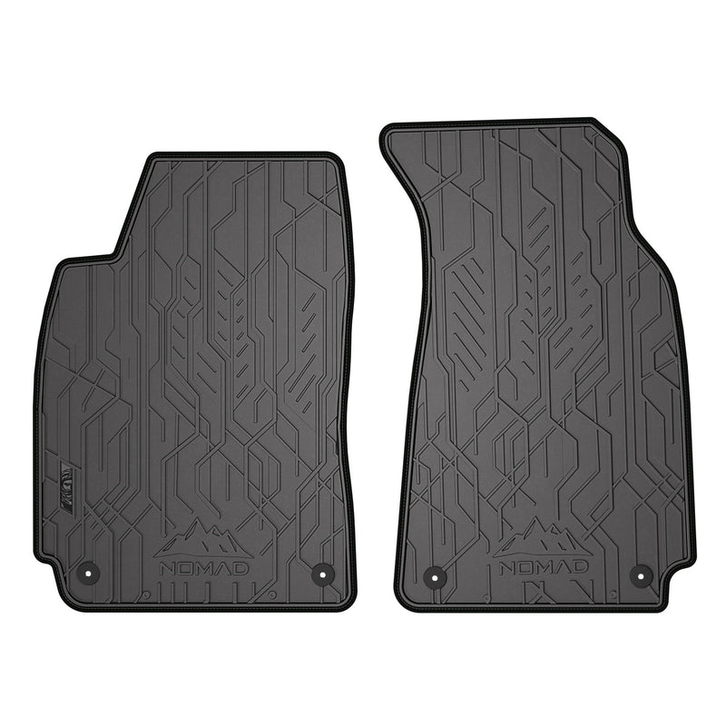 Tapis de Sol de Voiture pour VW Passat B5 1996-2005 Caoutchouc Durable Noir 2Pcs