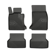 Tapis de Sol de Voiture pour BMW Série 5 E60 E61 2003-2010 TPE Durable Noir 4Pcs