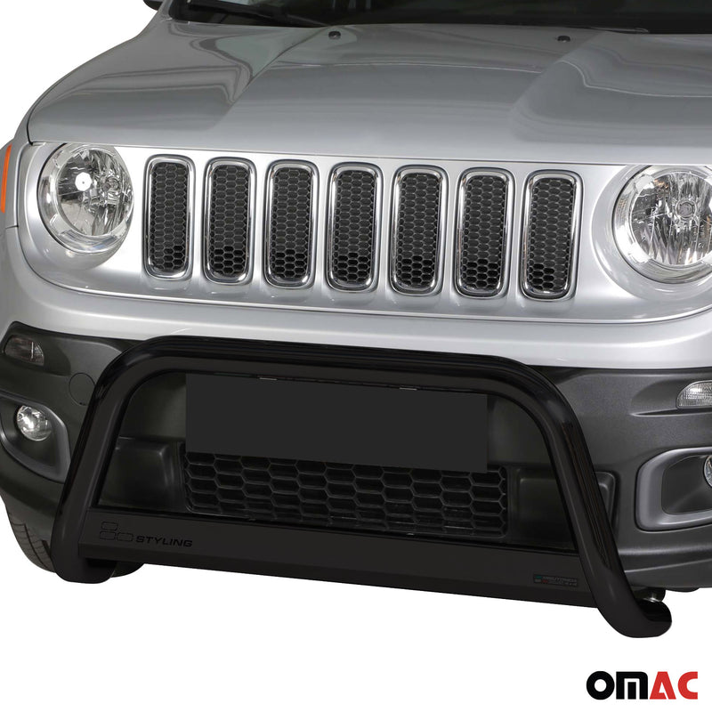 Pare-buffle Avant pour Jeep Renegade 2014-2017 63 mm en Acier Noir