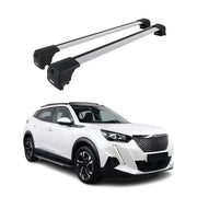 Barres De Toit Transversales pour Peugeot 2008 2019-2026 Aluminium Gris ABE