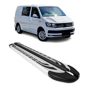 Marchepieds Latéraux pour VW T6 T6.1 Transporter 2015-2022 Alu Gris L1 Court 2x