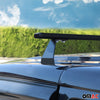 Barres de toit transversales pour VW Caddy 2010-2015 noir en Acier