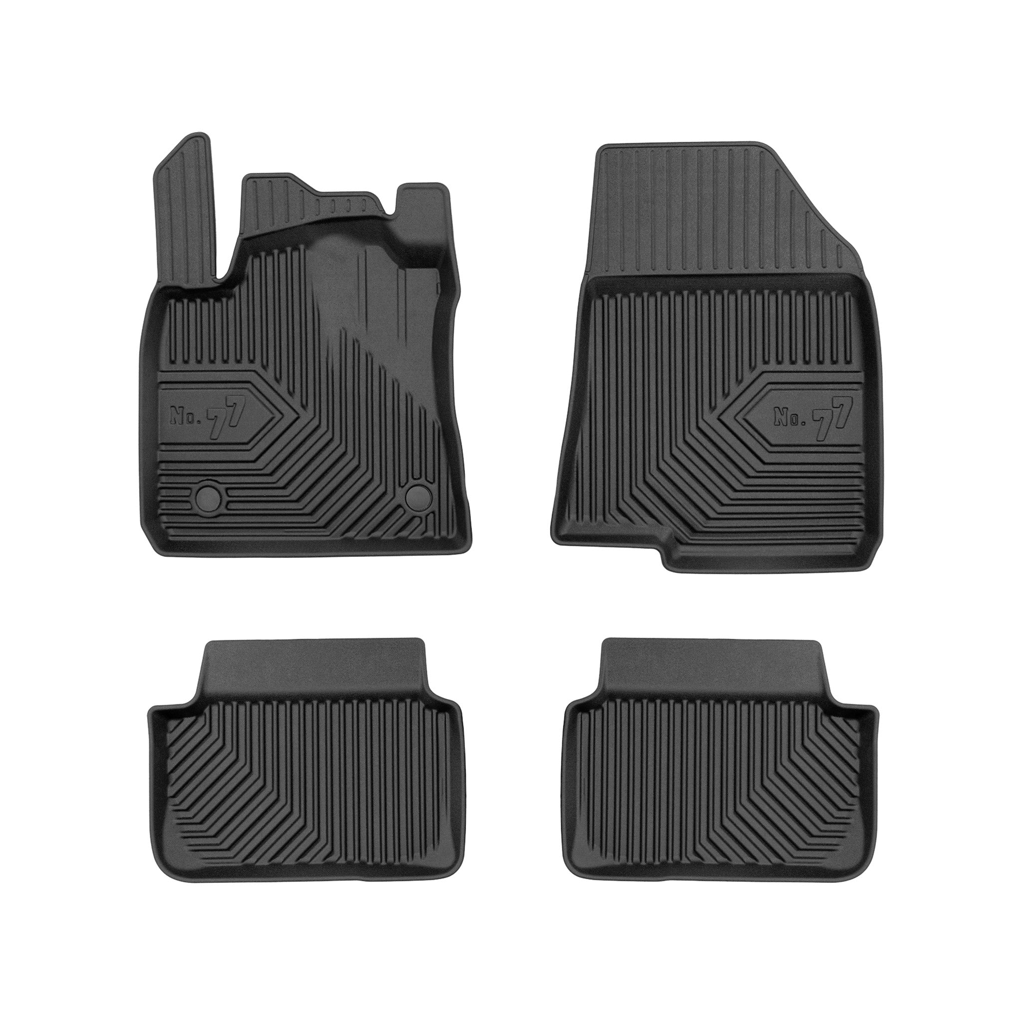 Tapis de Sol de Voiture pour Dacia Logan III 2021-2019 TPE Imperméable 4Pcs