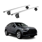 Barres de toit transversales Alu pour Audi Q5 FYT Sportback 2021-2026 Gris 2Pcs