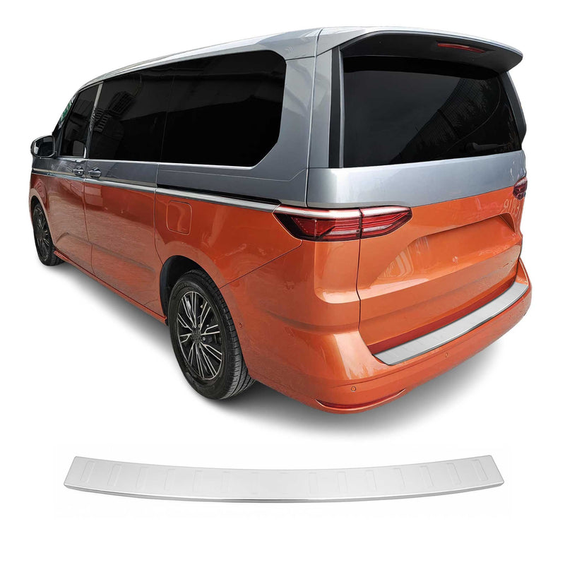 Protection Seuil De Pare-Chocs Arriére pour VW T7 Multivan 2021-2025 Inox Brossé