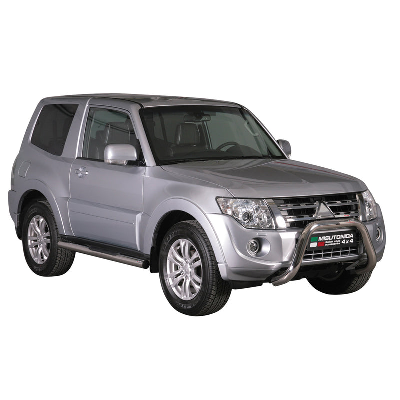 Pare-buffle Avant pour Mitsubishi Pajero 2012-2018 76 mm en Acier Gris