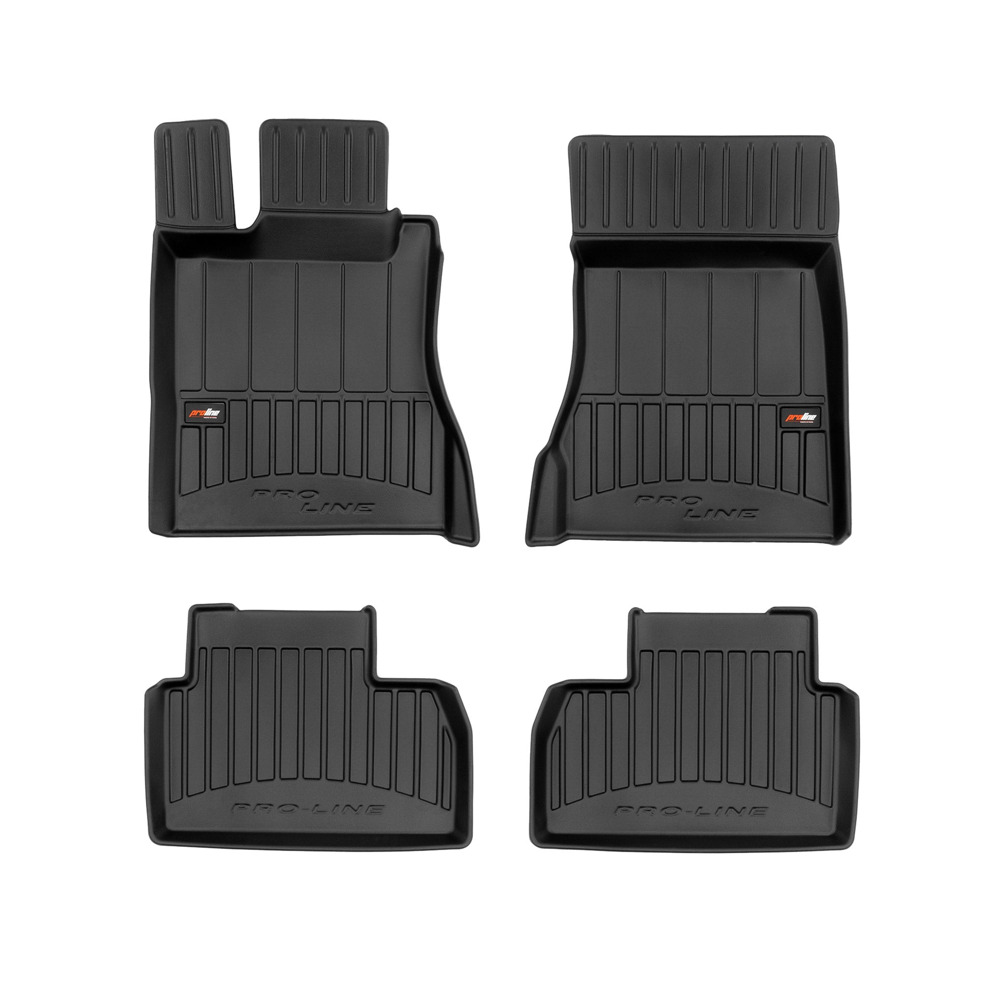 OMAC Tapis de sol caoutchouc pour Mercedes Classe S Court 1998-2005 Noir Premium