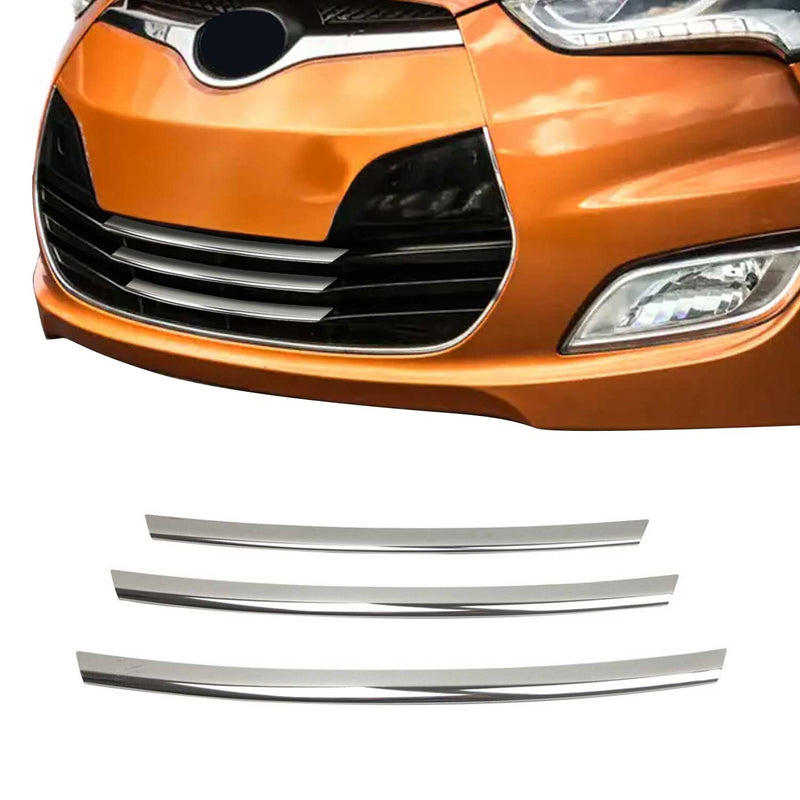 Moulure de Grille de Calandre pour Hyundai Veloster 2011-2018 Chromé 3Pcs