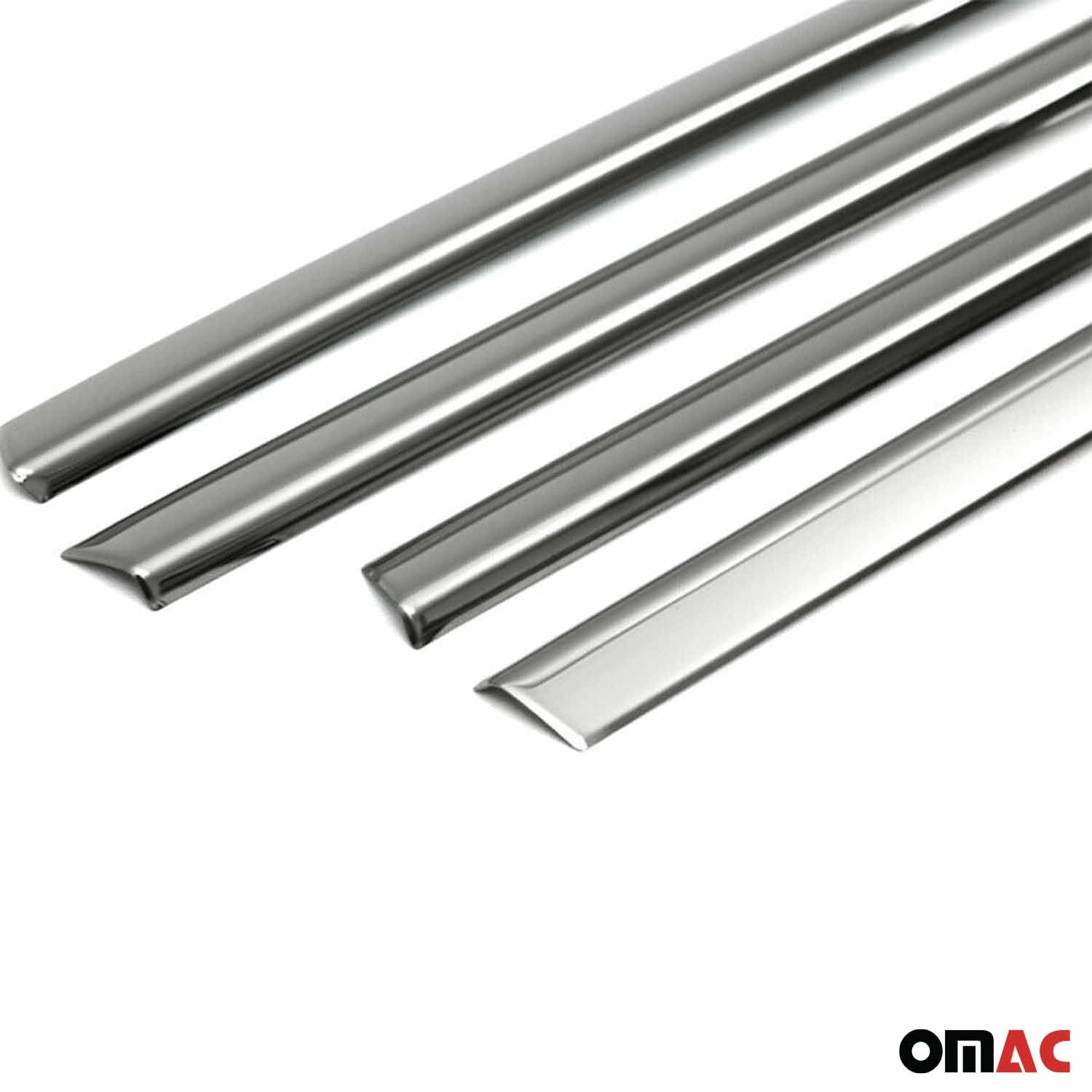 Garniture de Fenêtre pour Fiat Tipo Berline 2015-2026 Acier Inox Foncé 8Pcs