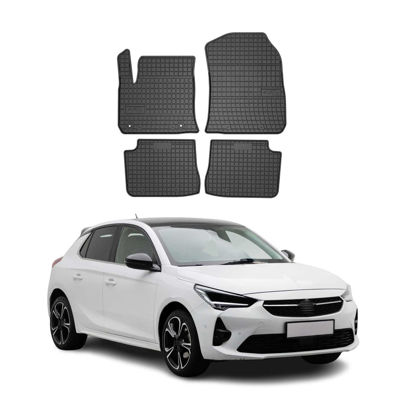 Tapis de Sol pour Opel e-Corsa 2019-2022 Caoutchouc Noir