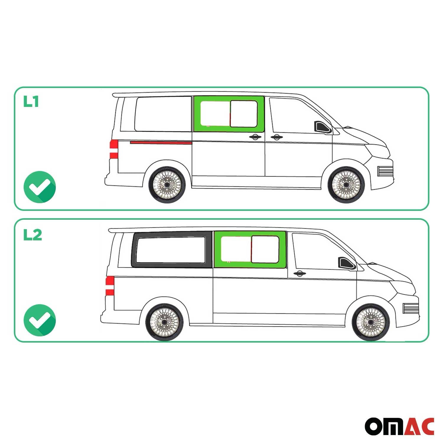 Vitre de Porte pour VW T6 T6.1 Transporter 2015-24 L1-L2 Avant Droit coulissante