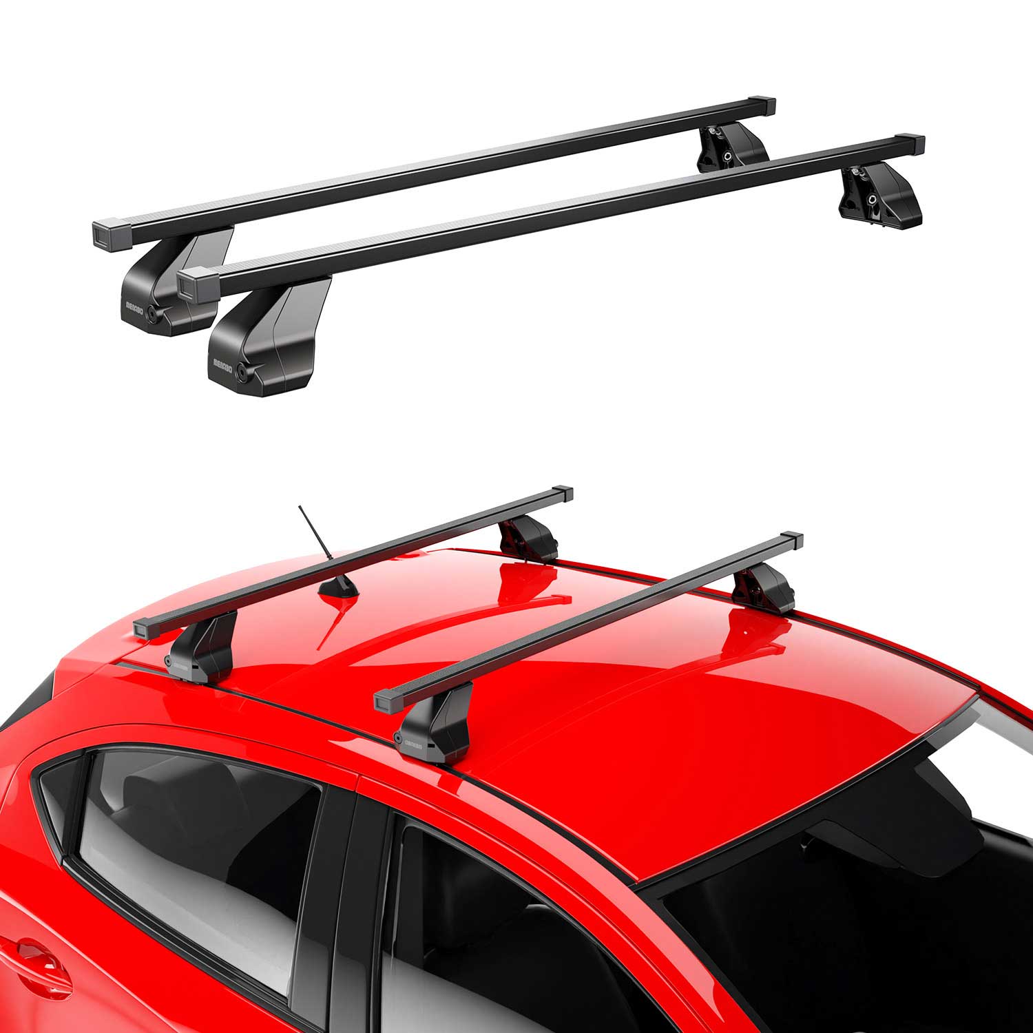 Barres de toit transversales en acier pour VW T5 T6 T6.1 Transporter 2003-2024