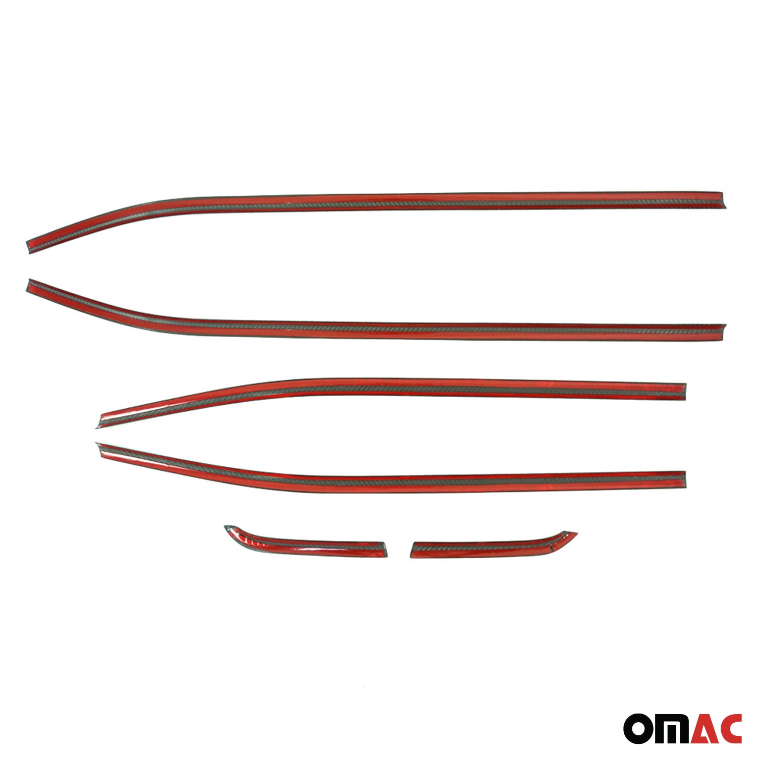 Garniture de Fenêtre pour Jeep Renegade SUV 2014-2024 Carbone Noir 6Pcs