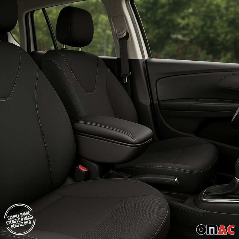 Accoudoir pour Opel Corsa E Break 2014-2019 Vinyl Abs Noir Coulissant