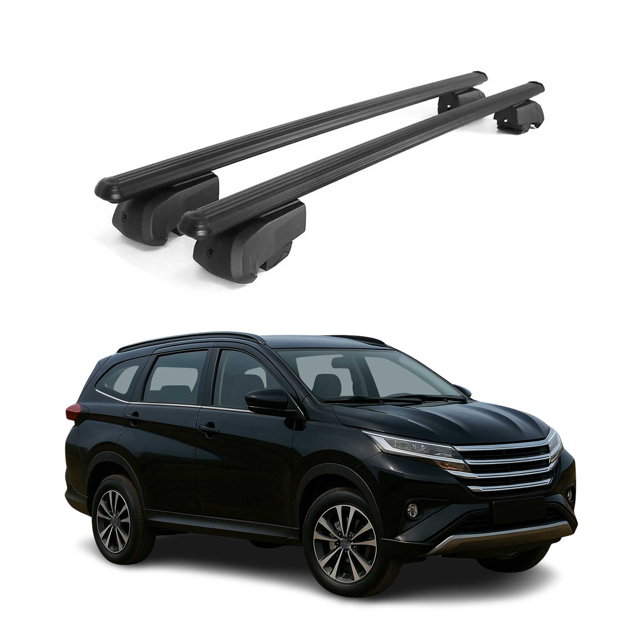 Barres de toit Transversales pour Daihatsu Terios F800 2017-2026 Alu 2x ABE