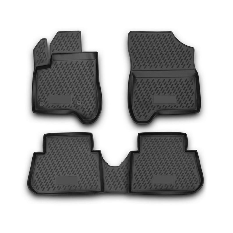 OMAC Tapis de sol pour Citroen C3 Picasso 2009-2016 en caoutchouc Noir