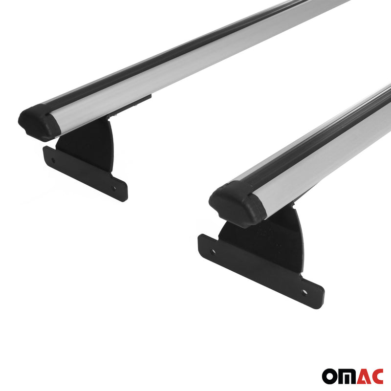 Barres de toit transversales pour Jeep Compass 2018-2025 Aluminium Gris