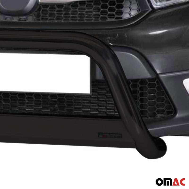 Pare-buffle Avant pour Dacia Sandero 2012-2016 63 mm en Acier Noir