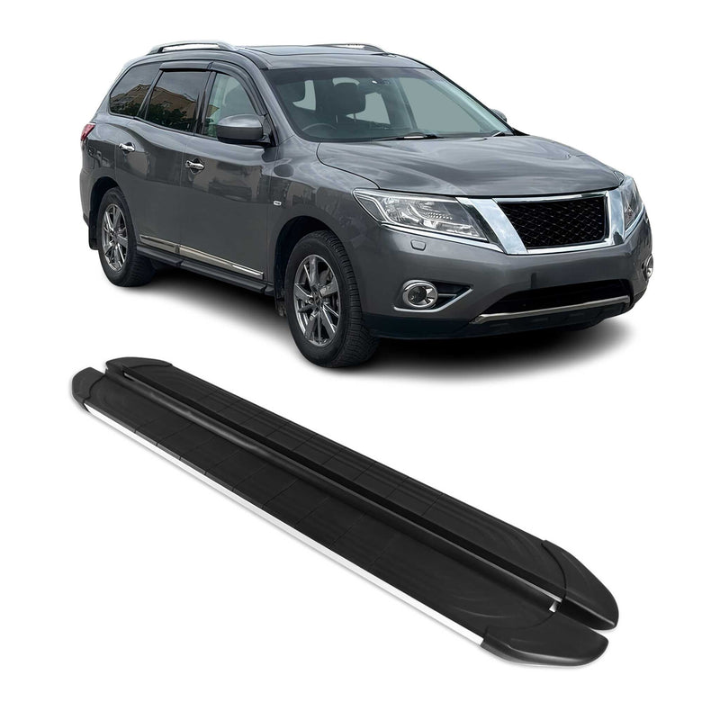 Marchepieds Latéraux pour Nissan Pathfinder 2013-2021 2Pcs Aluminium Noir