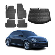 Kit Tapis de sol et coffre pour VW Beetle 2011-2019 TPE Noir