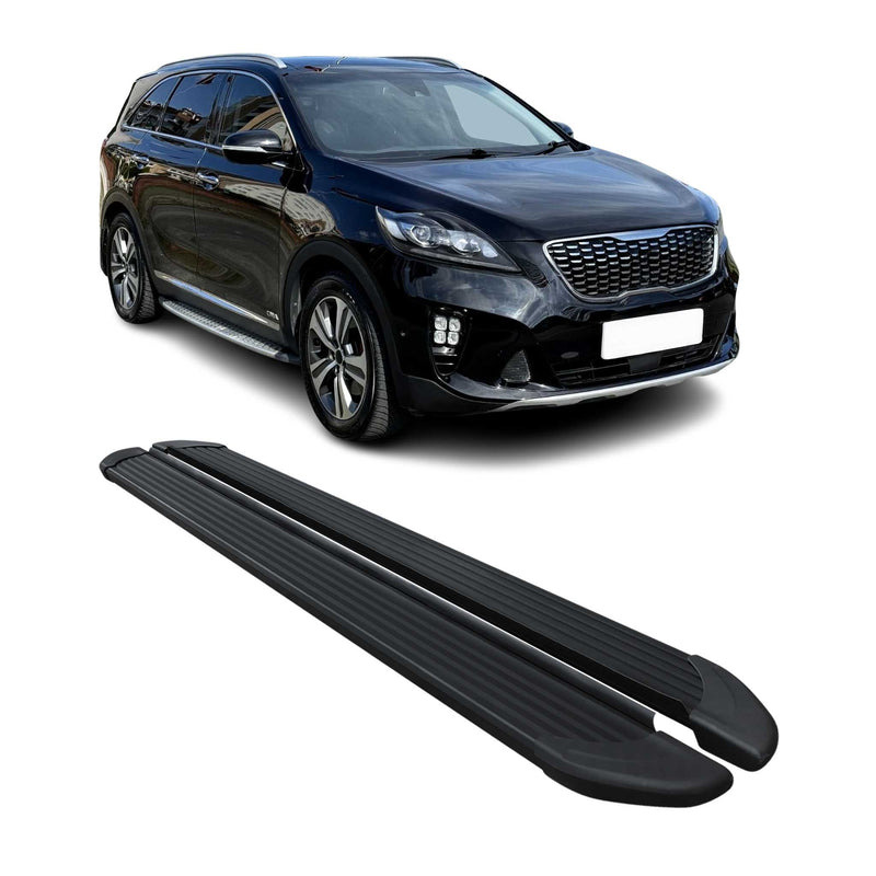 Marchepieds Latéraux pédale pour Kia Sorento 2014-2020 Noir Aluminium 2Pcs