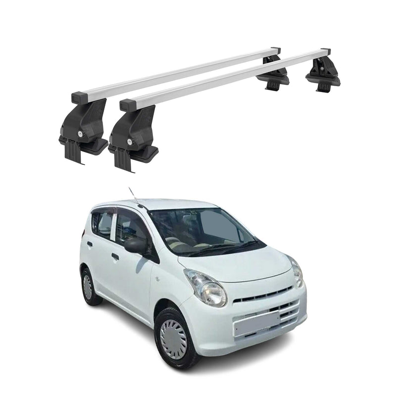Barres de toit transversales pour Suzuki Alto 2009-2015 Acier Gris