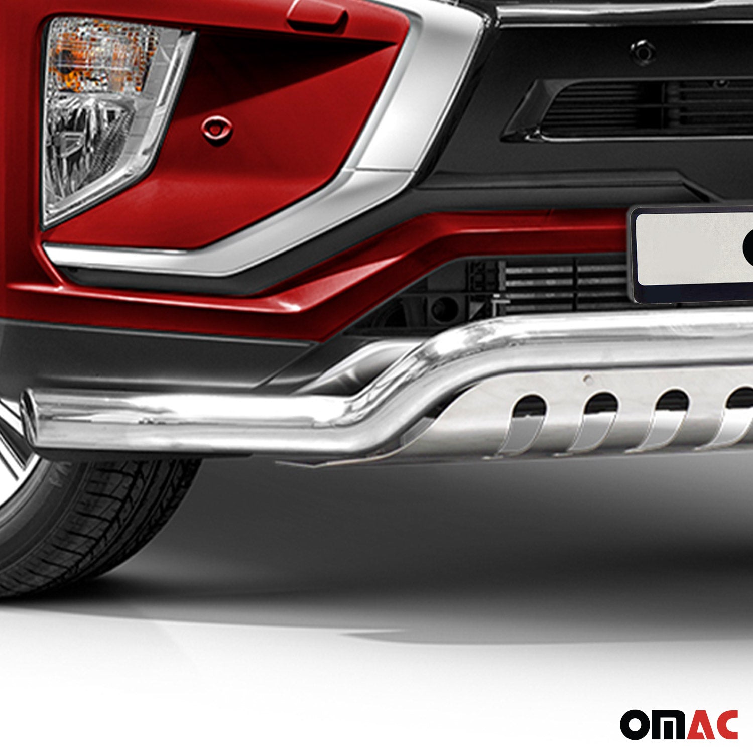 Pare-Buffle Avant Pour Mitsubishi Eclipse Cross 2018-2019 en inox Argent