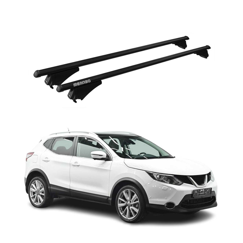 Tiger Barres de toit transversales pour Nissan Qashqai J11 2014-2017 Noir
