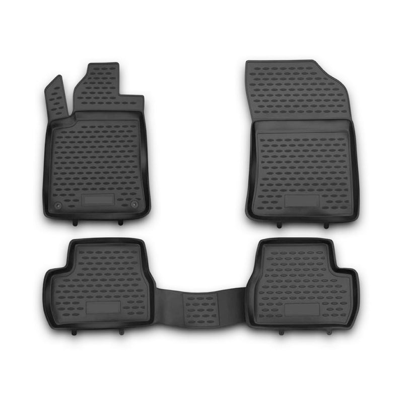 OMAC Tapis de sol pour Citroen DS3 2010-2016 sur mesure en caoutchouc Noir