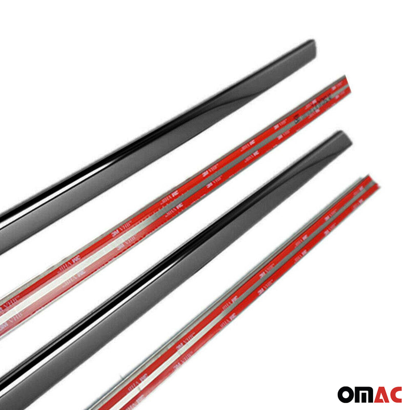 Garniture de Fenêtre pour Fiat Tipo 2015-2025 Berline Acier Inox Foncé 4Pcs