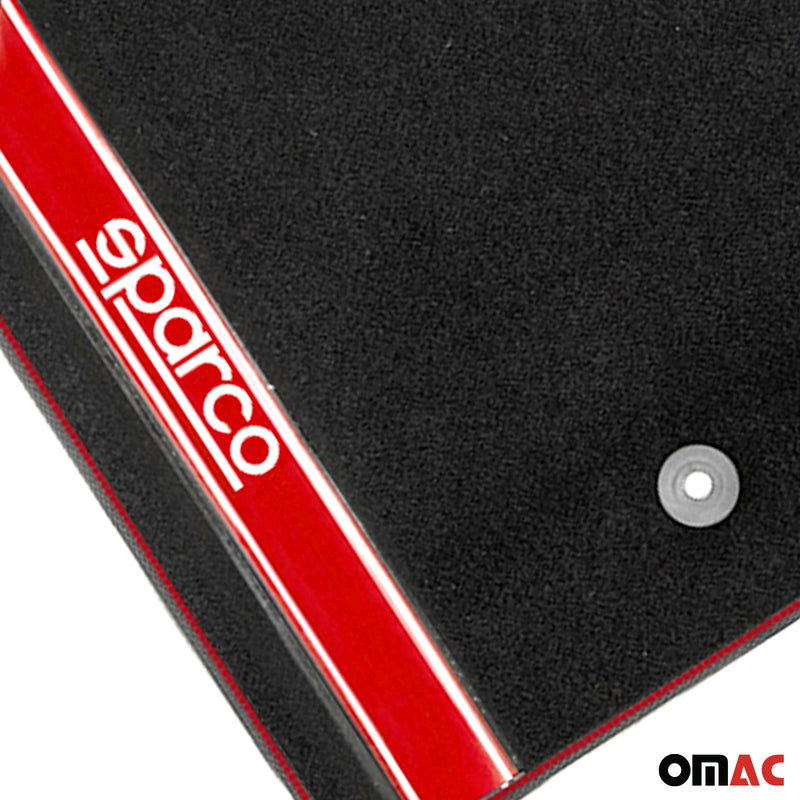 SPARCO tapis de sol tapis de voiture toutes saisons 4 pièces en noir et rouge