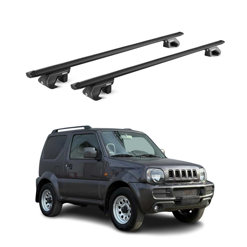 Barres de toit transversales pour Suzuki Jimny FJ 1998-2018 Alu Noir 2x ABE