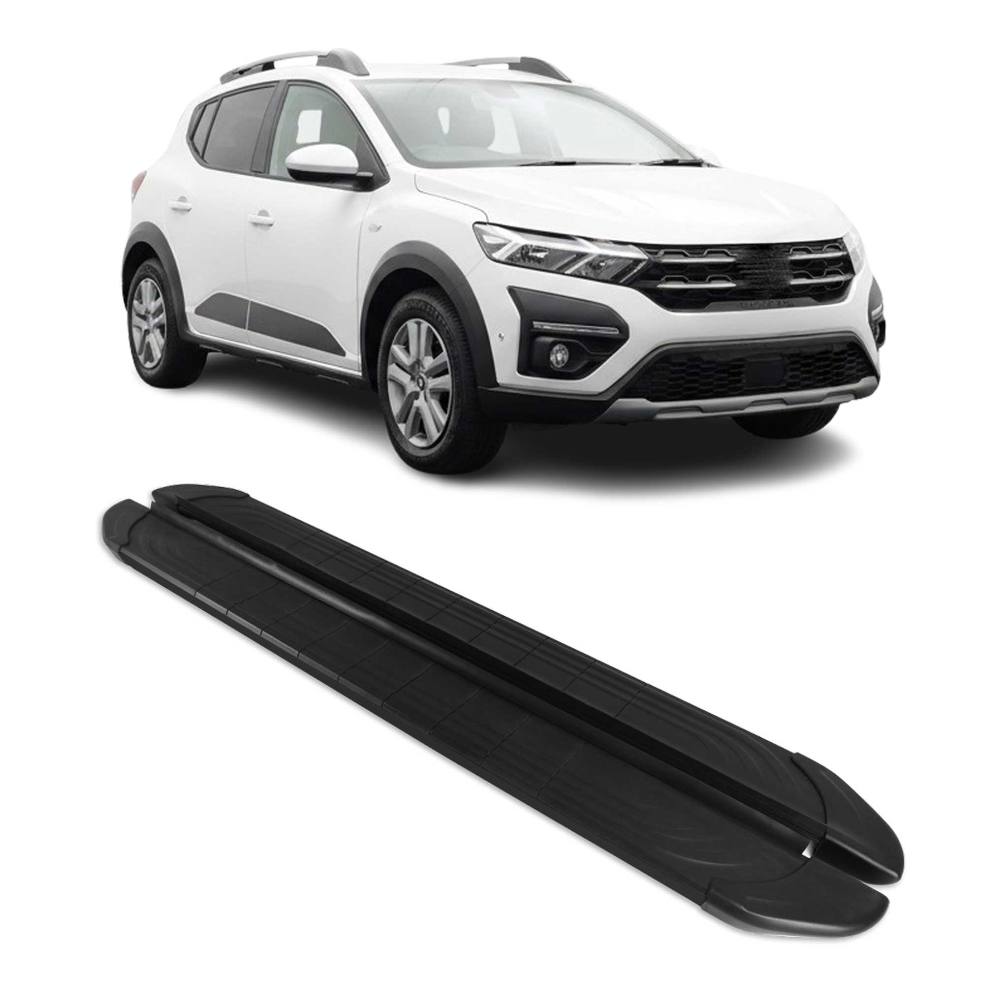 Marchepieds latéraux pédale pour Dacia Sandero Stepway 2021-2026 Aluminium Gris