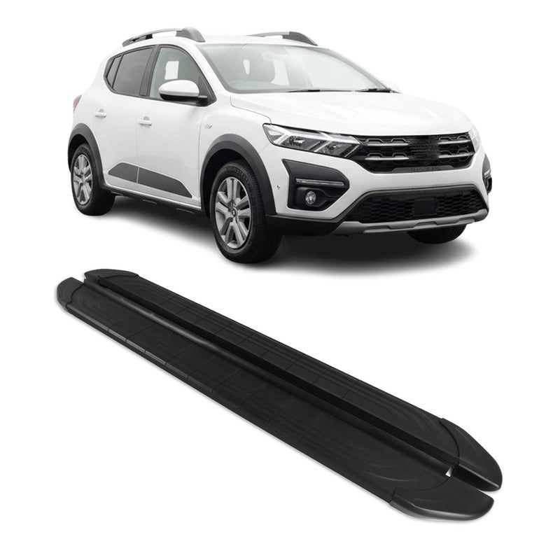 Marchepieds latéraux pédale pour Dacia Sandero Stepway 2021-2025 Aluminium Gris