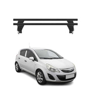 Menabo Barres de toit Transversales pour Opel Corsa 2011-2014 Alu Noir