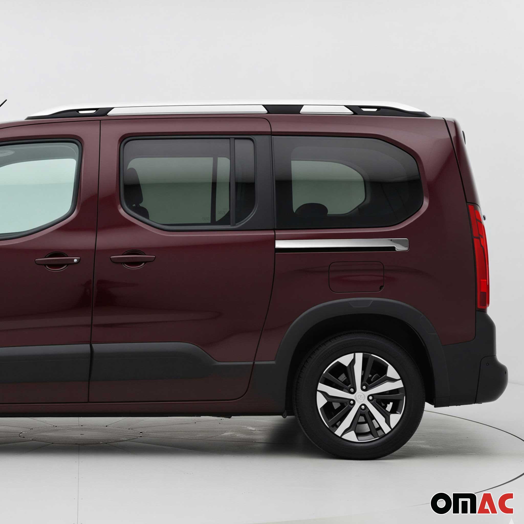 Garniture Baguette de porte latérale pour Peugeot Rifter 2019-2021 inox 2Pcs